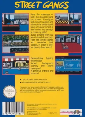 Downtown - Nekketsu Monogatari (Japan) (Virtual Console) box cover back